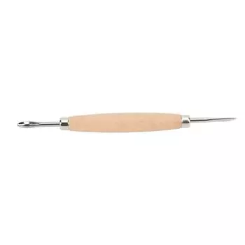 Инструменты для моделирования и резьбы по коже, легкая деревянная ручка, инструмент для притирки кожи для