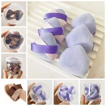 Инструменты для нанесения тонального крема Треугольная пудра Пуховка с двумя слоями ленты Мини Треугольная пудра Пуховка 2PCs