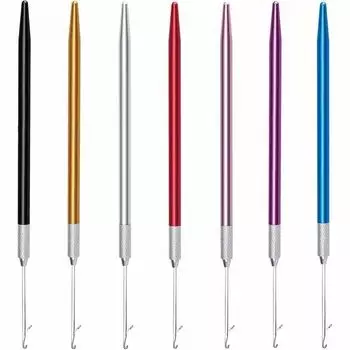 Инструменты для наращивания Прочные иглы для плетения волос Иглы для вязания крючком для париков Иглы для вязания дредов Металлические крючки Blue