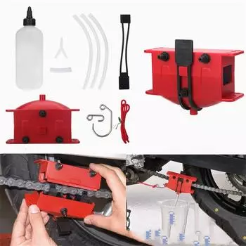 Инструменты для очистки мотоциклов и мотоциклетных цепей, щетки для обслуживания цепи, очиститель на 360 градусов, артефакт для мытья цепи.