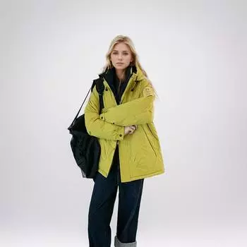 Инструменты для одежды из хлопка, женская модная одежда высокого класса, женская свободная термокуртка с капюшоном S темно-коричневого