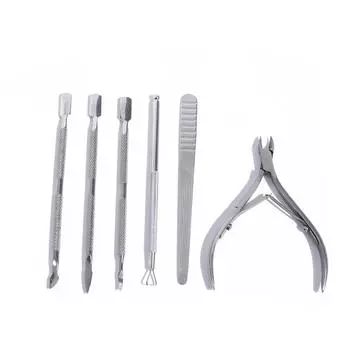 Инструменты для отшелушивания ногтей, толкатели для кутикулы омертвевшей кожи, нож для маникюра и педикюра, инструмент для удаления ногтей, ножницы, плоскогубцы, набор для пилинга