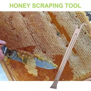Инструменты для пчеловодства Сверхдлинный скребок из нержавеющей стали Усиленная рамка для гнезда Мед с подметающим селезеночным стержнем