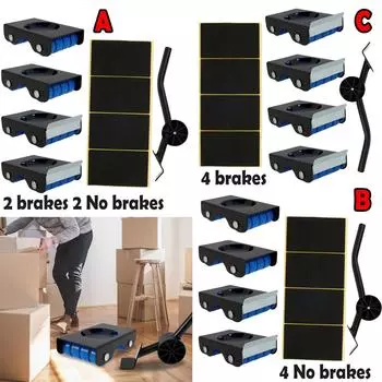 Инструменты для перемещения мебели Роликовые колеса для стульев 900 фунтов Тяжелая мебель Роликовая техника Подъемный инструмент для перемещения мебели Бытовая техника A