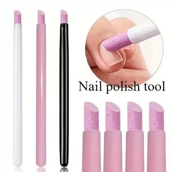 Инструменты для полировки ногтей Шлифовальная палочка Кварцевая ручка Гравированная шлифовальная ручка Пилочка для ногтей Скраб для ногтей Ручка для удаления омертвевшей кожи чёрный