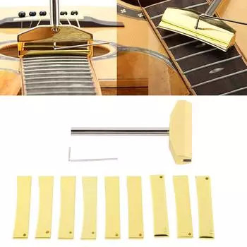 Инструменты для прессования ладов с гаечным ключом и набором насадок для накладки грифа из 9 предметов для ремонта электрогитары