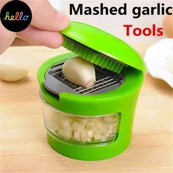 Инструменты для приготовления чесночного пюре, слайсер из нержавеющей стали, кухонный измельчитель, шлифовальный станок, прижимной инструмент, дробилка для имбиря и лука зелёный