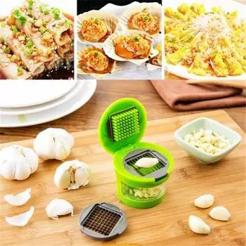 Инструменты для приготовления чесночного пюре, слайсер из нержавеющей стали, кухонный измельчитель, шлифовальный станок, прижимной инструмент, дробилка для имбиря и лука зелёный
