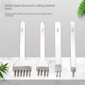 Инструменты для работы с кожей своими руками: Дырокол для кожи из белой стали с алмазной огранкой для шитья и резьбы 3mm set