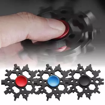 Инструменты для ремонта автомобильного гаечного ключа 23 в 1, гаечный ключ-снежинка, отвертка, карманный инструмент для обслуживания велосипеда, портативные гаджеты красный черный