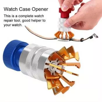 Инструменты для ремонта часов Инструмент для снятия задней крышки корпуса Набор инструментов для часовщика Инструмент для ремонта замены стекла часов синий