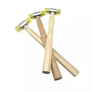 Инструменты для ремонта вмятин без покраски автомобиля, двухсторонний резиновый молоток, деревянная ручка, молоток для выбивания вмятин на кузове автомобиля, инструмент для самостоятельного ремонта жёлтый