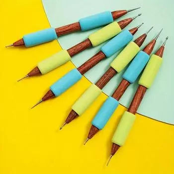 Инструменты для резьбы по керамике, двусторонняя игла для резьбы, деревянная ручка, глиняная скульптура, сделай сам, керамика, инструменты декоративной формы A