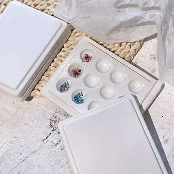 Инструменты для рисования Держатель пигмента для ногтей Палитра цветов для дизайна ногтей Палитра лаков для ногтей Акварельная палитра