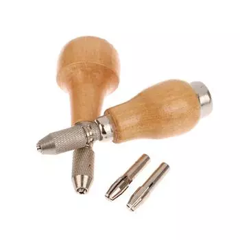 Инструменты для самодельных ювелирных изделий, тиски для ювелирных изделий, деревянная ручка с 2 патронами, набор инструментов для сверления и намотки проволоки A1