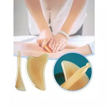 Инструменты для скребкового массажа Гуа Ша Нефритовый инструмент Гуа Ша для лица Массажер для лица, шеи, мышц тела, расслабляющий и облегчающий тонкие линии и морщины set 1