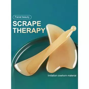 Инструменты для скребкового массажа Гуа Ша Нефритовый инструмент Гуа Ша для лица Массажер для лица, шеи, мышц тела, расслабляющий и облегчающий тонкие линии и морщины set 1