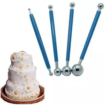 Инструменты для скульптуры, игрушки для резьбы по глине, формовочный шарик, стилусы, профессиональные DIY инструменты из полимерной глины из нержавеющей стали 4pcs синий