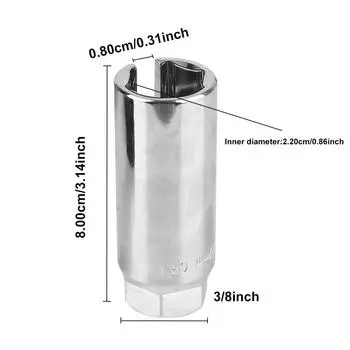 Инструменты для снятия смещения датчика кислорода M12 M18, резьбонарезной инструмент 22 мм, набор торцевых ключей для датчика кислорода из стали Cr-V S2, 5 шт.