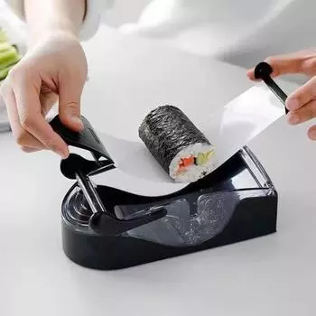 Инструменты для суши своими руками, рис, завернутый в водоросли, и роллы с овощами, кухонные работники, японский барабан для изготовления суши, форма для торта, кухонный инструмент для новичков чёрный