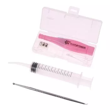 Инструменты для удаления камней из миндалин Светодиодный прибор для удаления ушной серы Из нержавеющей стали Ушная палочка с наконечниками Ирригатор Шприц Чистый инструмент для ухода