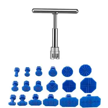 Инструменты для удаления вмятин без покраски автомобиля, съемник вмятин из листового металла, короткий набор для выемки вмятин T-Dent, набор для мастерской с присоской для ремонта вмятин на автомобиле T-shaped