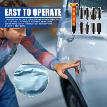 Инструменты для удаления вмятин для автомобиля High Point Auto Dent Pen Kit Инструмент для ремонта вмятин с 9 различными головками для автофургонов, внедорожников, грузовиков, мини-автомобилей Russian Federation