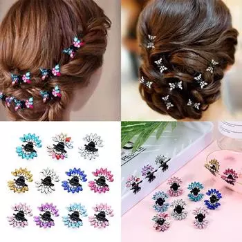 Инструменты для укладки волос Аксессуары для волос для девочек Цветочные когти для волос Мини-заколки Заколки для волос-бабочки