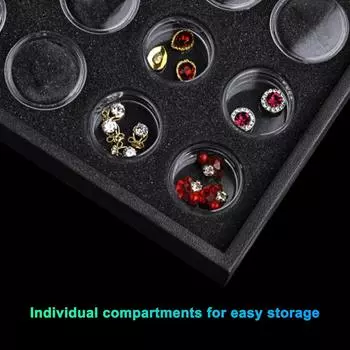 Инструменты для украшения ногтей, 25 отделений, ювелирные изделия для ногтей, ящик для хранения ювелирных изделий с бриллиантами, сплав для хранения ногтей белый