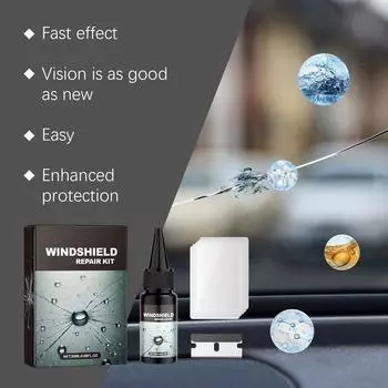 Инструменты для восстановления автомобильного стекла 20 мл портативный реставратор стекла с резаком ремонтная жидкость реставрационные принадлежности с отверждающей пленкой для автомобиля