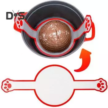 Инструменты для выпечки, коврик для выпечки хлеба, слинг с красным рисунком лапы, прочный силиконовый слинг для выпечки хлеба красный