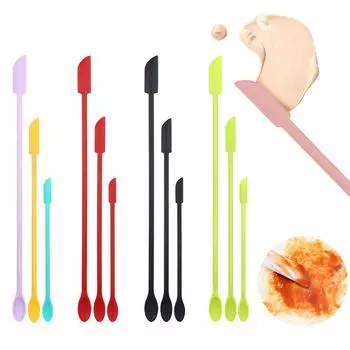 Инструменты Кухонные принадлежности Крем Силиконовый шпатель Косметическая ложка Глубокий скребок для бутылок Кисти для макияжа фиолетовый