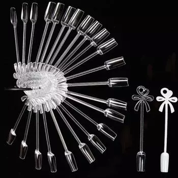 Инструменты Лак для ногтей Bowknot Палитра цветов для ногтей Демонстрационная палочка для накладных ногтей Подставка для ногтей прозрачный