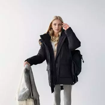 Инструменты вниз хлопчатобумажная одежда модная свободная высококачественная пирог преодоление утолщенная теплая куртка с капюшоном M белый