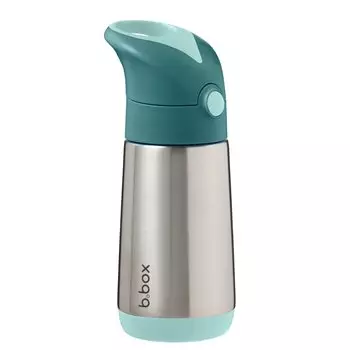Insulated Drink Bottle with Water One Push Upper Dishwasher Safe Steel Emerald Forest b.box Straw, Cold/Heat Bottle, Type, [Genuine b.box Product]