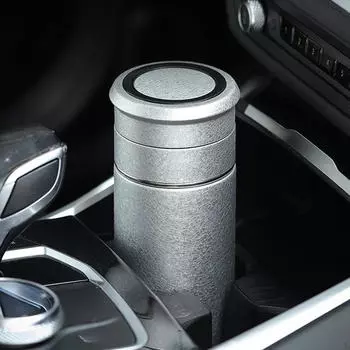 Insulated Tea Bottle with Infuser, 400ML Tumbler, Easy Clean Infuser for Daily Ice Crack Silver