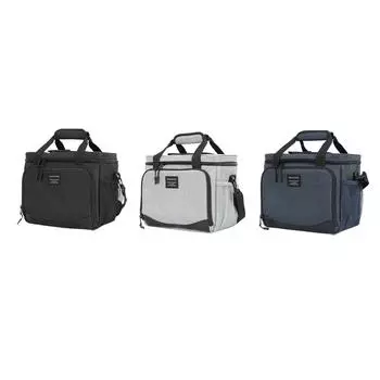 Изолированная термосумка для ланча, походная пляжная коробка для еды для похода на пляж темно-синий