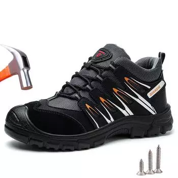Изоляция 6KV Мужская защитная обувь Женские неразрушимые рабочие кроссовки Противоударные антипрокольные рабочие ботинки Защитные защитные ботинки 37 чёрный