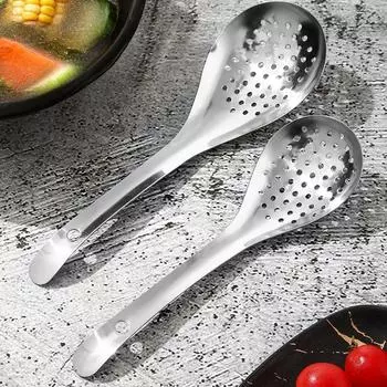 Insulation Fast Drain Food Cooking Gadgets Dinnerware Kitchen Tool Food Strainer Filter Ladle Skimmer Strainer Spoon