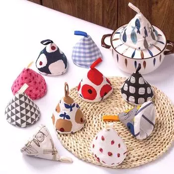 Insulation Pot Handle Cotton Pot Holder Hand Protector Anti-Scalding Pot Triangle Hat Kitchen 2