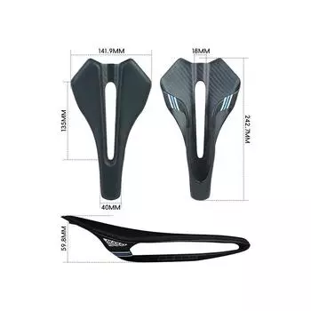 Integrated carbon fiber seat cushion, mountain road bike saddle without cushion чёрный