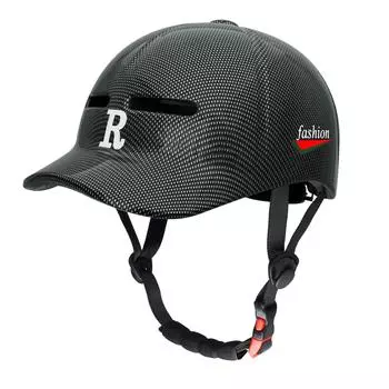 Интегрированная бейсболка для отдыха на велосипеде, езды на работу, шлема на все времена года, скейтборда, катания на роликах, бейсболки для мотоцикла L size (suitable for 58-61cm head circumference)