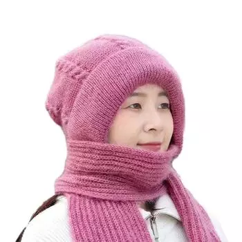 Интегрированная защита ушей Ветрозащитная шапка-шарф Лучший зимний компаньон Двойное утепление Универсальный
