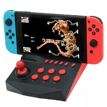 Интегрированный аркадный контроллер K&SGAMER Switch MINI Akekon Dock Arcade Stick для Nintendo Switch (Красный и черный)