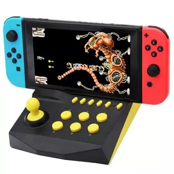 Интегрированный аркадный контроллер Switch MINI Akekon Dock Arcade Stick для Nintendo Switch K&SGAMER (Желтый и черный)