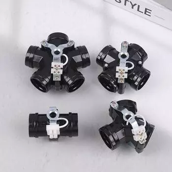 Интегрированный патрон E27 с 2/3/4/5 головками, патрон для лампы, винтажный подвесной светильник, цоколь, винтовой патрон для лампы A