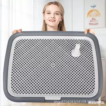 Интегрированный туалет для собак, Золотистый ретривер, защита от затаптывания мочи, Маленькие, средние и крупные собаки, смываемый туалет с плоской панелью oversized dog toilet 65 * 50 * 6.5 серый