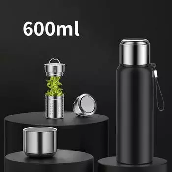 Интеллектуальная цельностальная изоляционная чашка из нержавеющей стали 316, оптовая продажа, чашка для разделения чая, портативный чайник для занятий спортом на открытом воздухе Temperature display