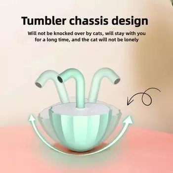 Интеллектуальная игрушка для кошек, лазерное инфракрасное устройство для дразнения кошек, избавляющее от скуки, вращающееся на 360 °, нерегулярные лазерные проекции, товары для кошек синий