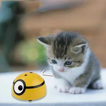 Интеллектуальная игрушка для побега, кошка, собака, автоматическая прогулка, интерактивные игрушки для детей, домашних животных, инфракрасный датчик, кролик, товары для домашних животных, аксессуары Without Remote жёлтый